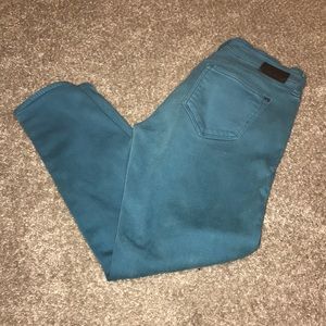 Mavi aqua blue crop jeans